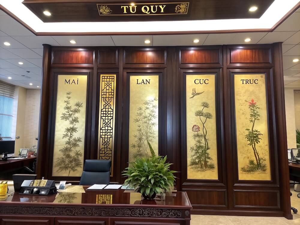 Tranh tứ quý mạ vàng – Quà tặng sếp hài hòa âm dương, ngũ hành