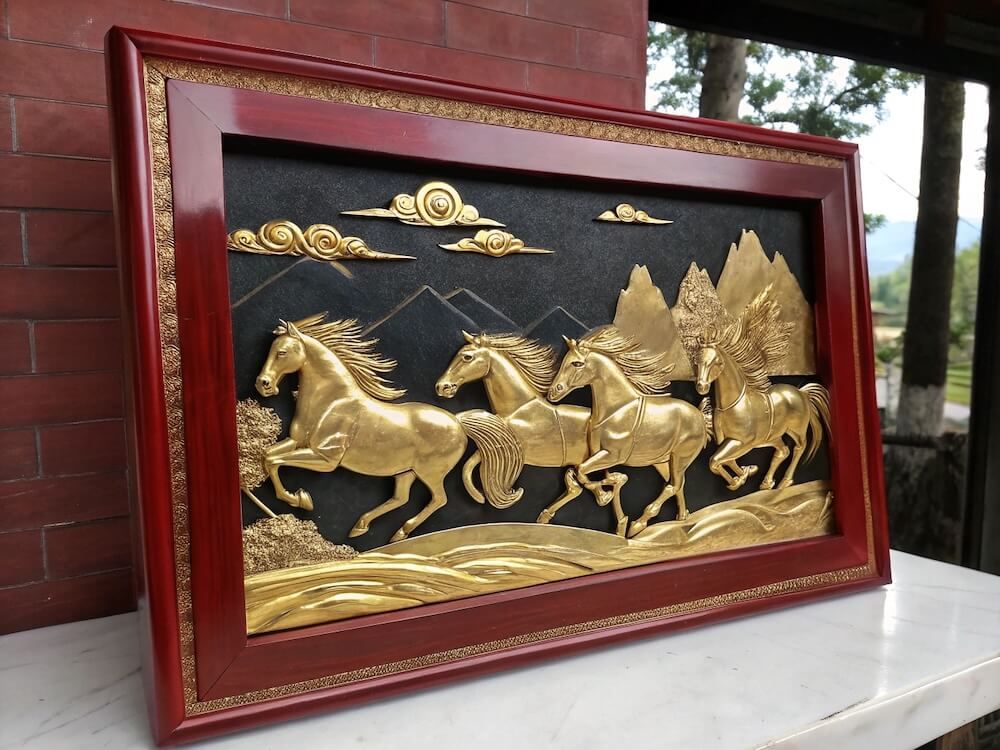 Tranh Đồng Mã Đáo Thành Công - Biểu Tượng Phong Thủy Doanh Nhân