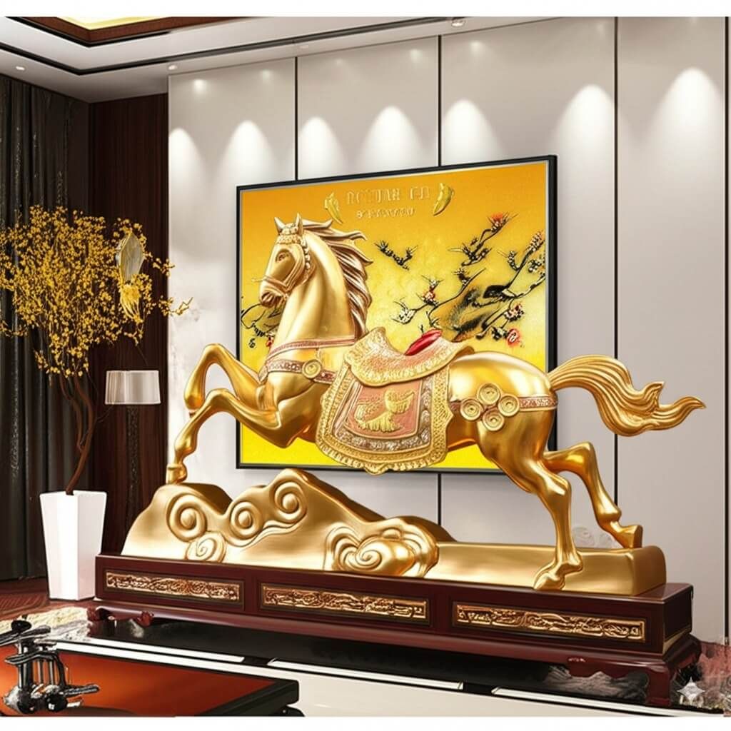 Bí Mật Giàu Sang: 8 Cách Chọn Tượng Ngựa Mạ Vàng Thu Hút Tài Lộc Ngay Lập Tức!