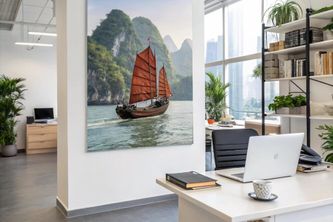 Bí Quyết Kích Hoạt Tài Lộc và Thành Công với Tranh Thuyền Buồm Phong Thủy