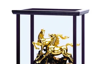 Tượng Ngựa Mạ Vàng 17x29x36cm