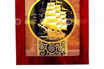 Tranh Thuận Buồm Xuôi Gió Mạ Vàng 20x25cm Mẫu 1