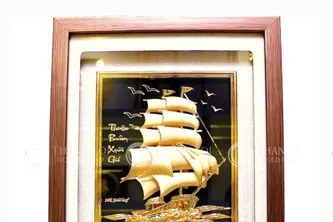 Tranh Thuận Buồm Xuôi Gió Mạ Vàng 26cmx33cm Mẫu 3