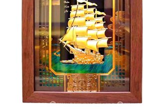 Tranh Thuận Buồm Xuôi Gió Mạ Vàng 20x25cm Mẫu 2
