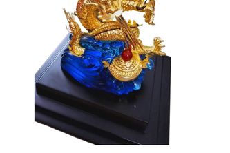 Tượng Rồng Mạ Vàng 24k 17 13 22cm Quà Tặng Phong Thuỷ Cho Sếp Nam