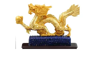 Tượng Rồng Mạ Vàng 24k 29 17 34cm Quà Tặng Sếp Cao Cấp Tuổi Thìn