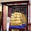 Mô Hình Thuyền Buồm Mạ Vàng 17x29x36 cm