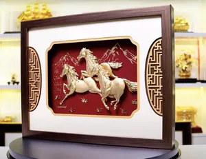 Tranh Mã Đáo Thành Công Mạ Vàng 24k 33×26cm