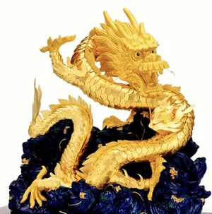 Tượng Rồng Mạ Vàng 24k 29 17 35cm