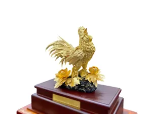 Tượng Gà Trống Mạ Vàng 24k 29 17 35cm