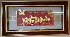 Tranh Mã Đáo Thành Công Mạ Vàng 42x81