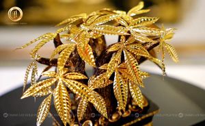 Cây Kim Ngân Mạ Vàng 24k 24*15*19 cm