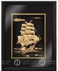 Tranh Thuyền Buồm Mạ Vàng 25cmx32cm Mẫu 1
