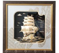 Tranh Thuyền Buồm Mạ Vàng 30x30cm Mẫu 1