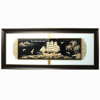 Tranh Thuyền Buồm Mạ Vàng 60cmx150cm