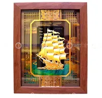 Tranh Thuận Buồm Xuôi Gió Mạ Vàng 20x25cm Mẫu 2