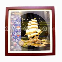 Tranh Thuận Buồm Xuôi Gió Mạ Vàng 30x30cm Mẫu 2