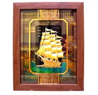 Tranh Thuận Buồm Xuôi Gió Mạ Vàng 20x25cm Mẫu 2