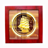 Tranh Thuận Buồm Xuôi Gió Mạ Vàng 26x26cm Mẫu 2 