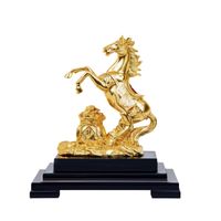 Tượng Ngựa Mạ Vàng 24k 21 16 24cm Quà Tặng Sếp Nam Tuổi Ngọ