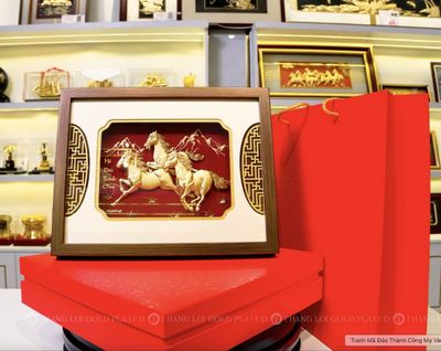 Tranh Mã Đáo Thành Công Mạ Vàng - Tác Phẩm Phong Thủy  Dành Cho Thành Công Và May Mắn