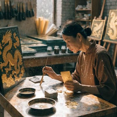 Quy tr&igrave;nh chế t&aacute;c tại cơ sở sản xuất tranh mạ v&agrave;ng chuy&ecirc;n nghiệp &mdash; Nơi kiến tạo c&aacute;c tặng phẩm thiết kế độc bản gi&uacute;p thắt chặt mối quan hệ ngoại giao v&agrave; đại diện cho sự thịnh vượng bền vững.