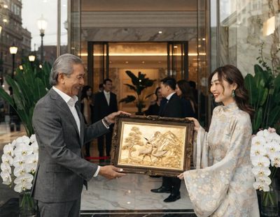 Tranh Mạ Vàng Tặng Khai Trương cửa hàng