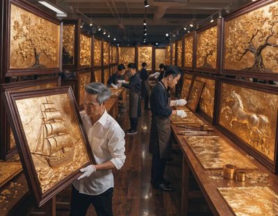 tranh mạ vàng số lượng lớn cho doanh nghiệp làm quà tặng