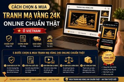 cách mua tranh mạ vàng online