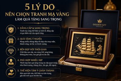 lý do chọn tranh mạ vàng làm quà tặng cao cấp