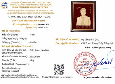 kiểm định tranh sếp hàn quốc mạ vàng