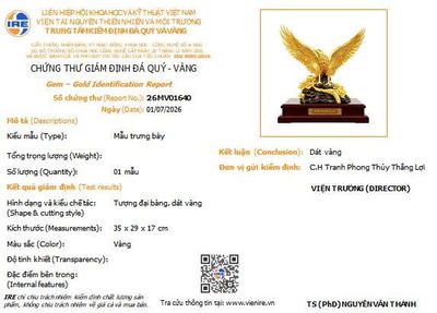 Tượng Đại Bàng Mạ Vàng 24k 29 17 35cm
