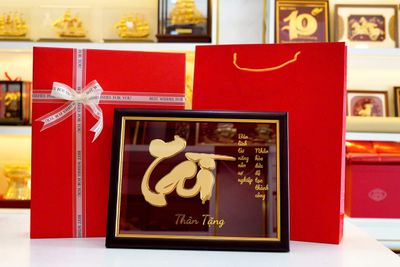 Tranh Chữ Tài Mạ Vàng