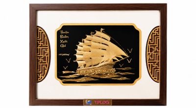 Tranh thuận buồm xuôi gió mạ vàng 33 26cm