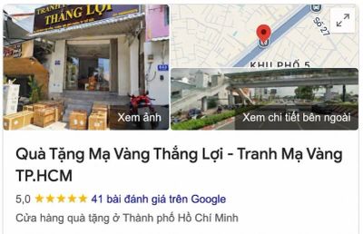 google map quà tặng mạ vàng thắng lợi