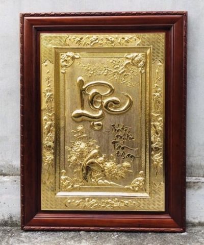 Tranh Chữ Lộc Mạ Vàng 24K | Vật Phẩm Phong Thủy Cao Cấp