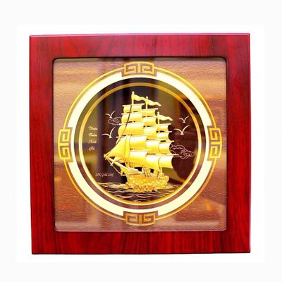 Tranh Thuận Buồm Xuôi Gió Mạ Vàng 26x26cm Mẫu 2 