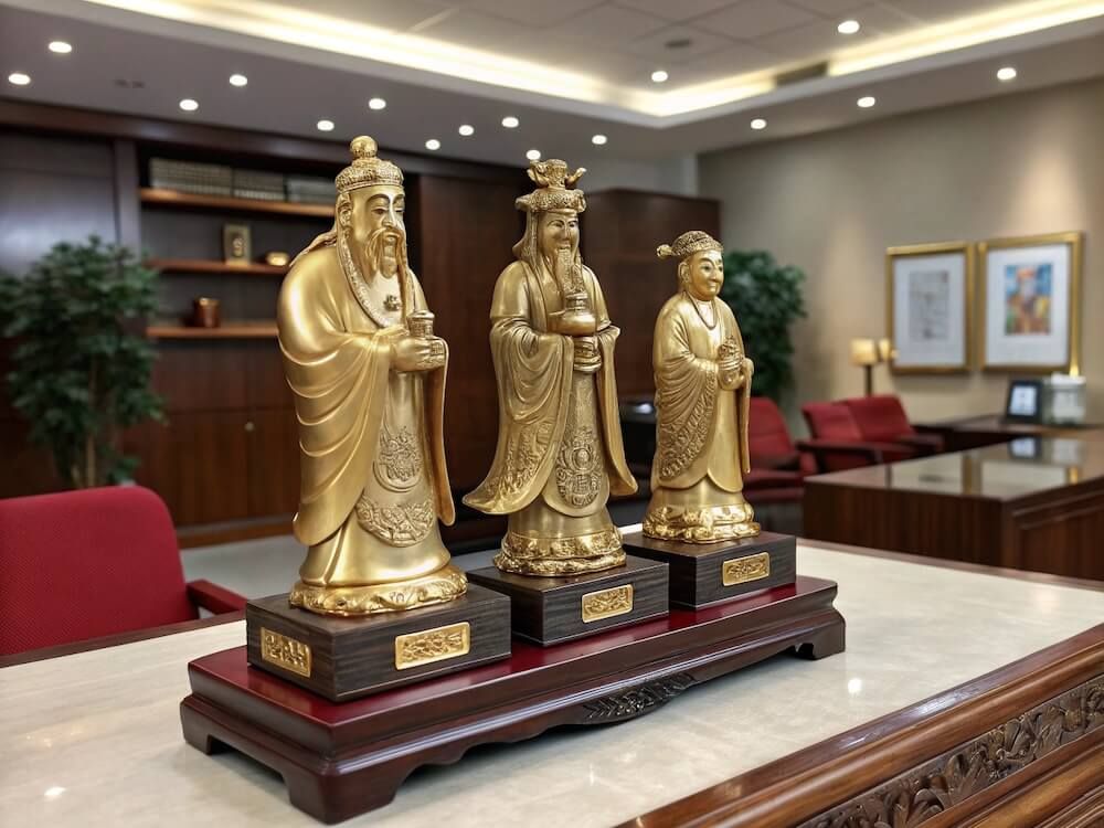 Tượng Phúc Lộc Thọ tặng sếp: Biểu tượng của hạnh phúc, trường thọ, tài lộc