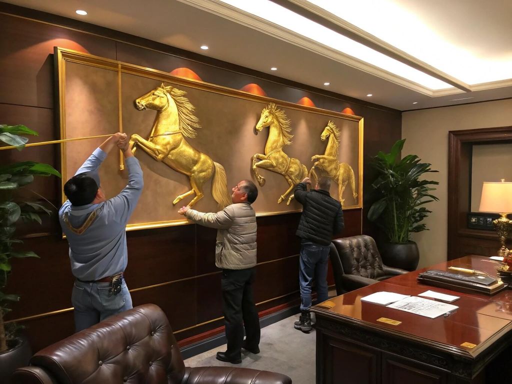 Cách Treo Tranh Mã Đáo Thành Công Mạ Vàng Đúng Phong Thủy