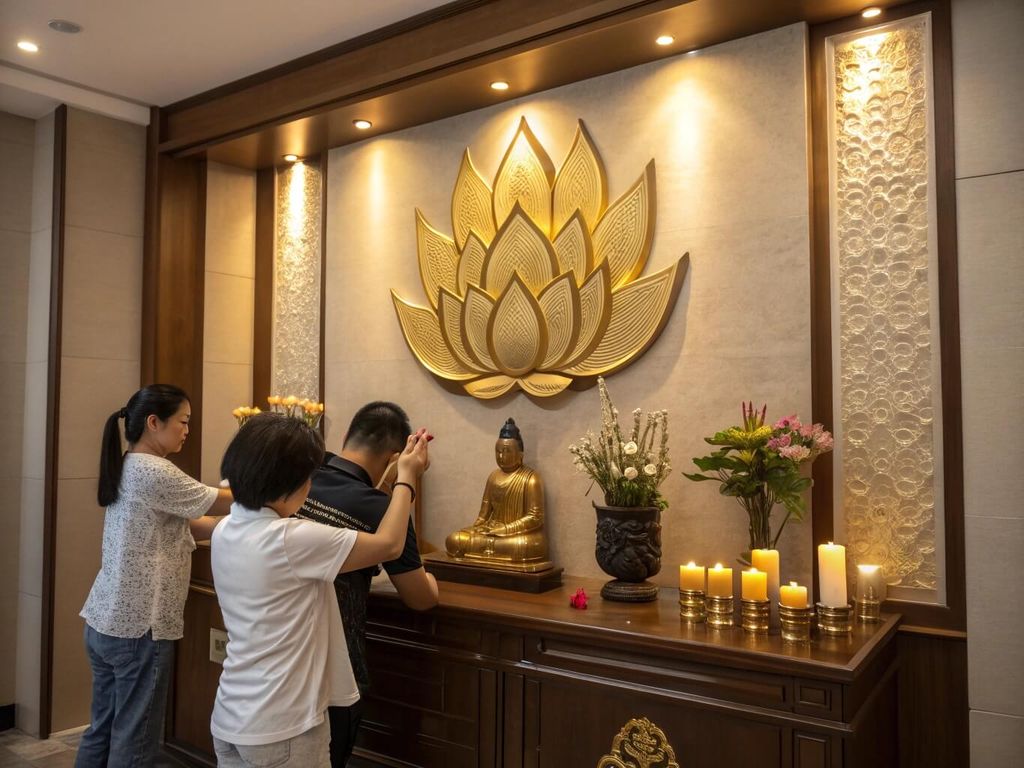 Cách Treo Tranh Hoa Sen Mạ Vàng Hợp Phong Thủy