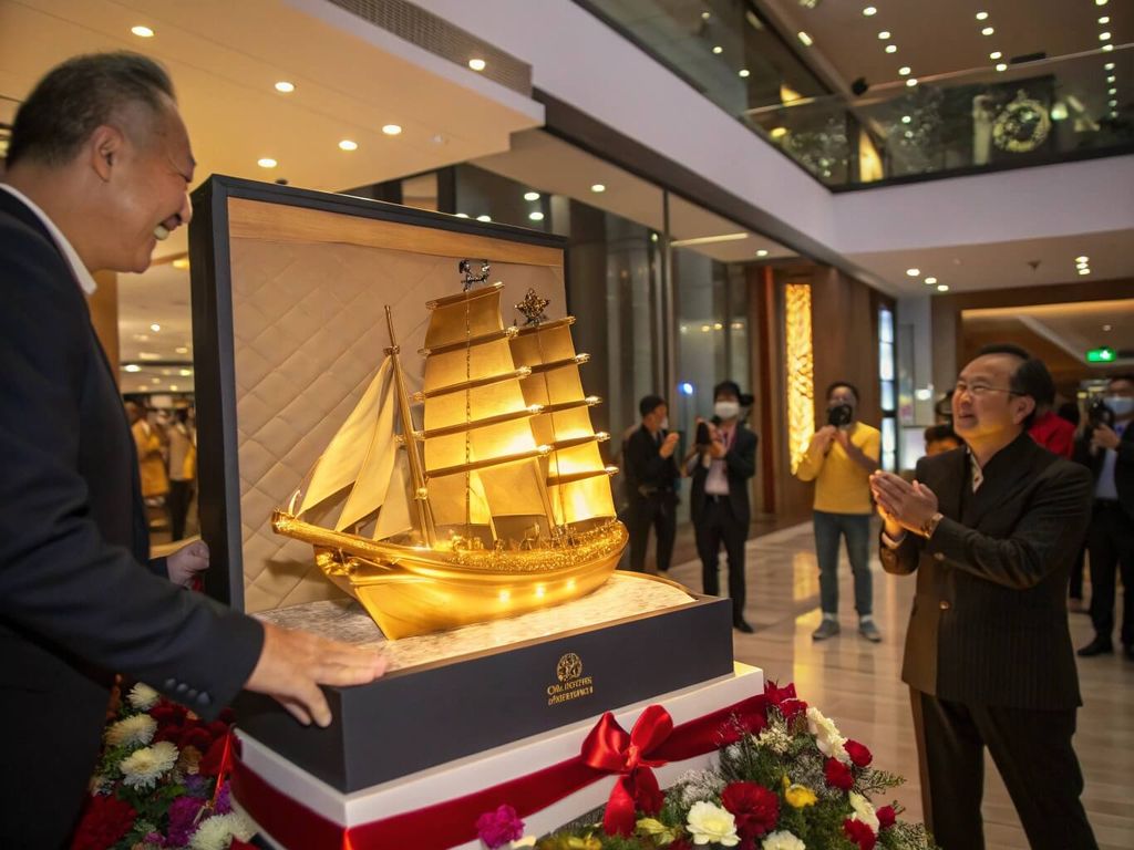 Thuyền Buồm Mạ Vàng - Quà Tặng Doanh Nghiệp Cao Cấp