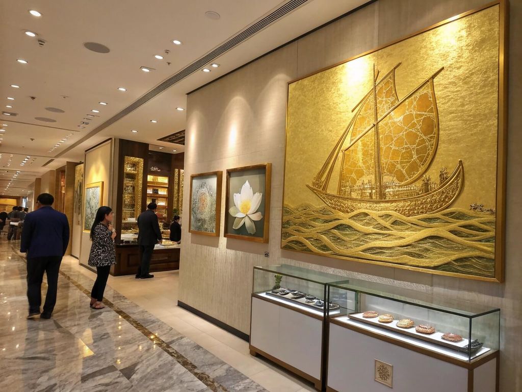 Các Dòng Tranh Mạ Vàng Phổ Biến: Thuyền Buồm, Mã Đáo, Hoa Sen, Tứ Quý